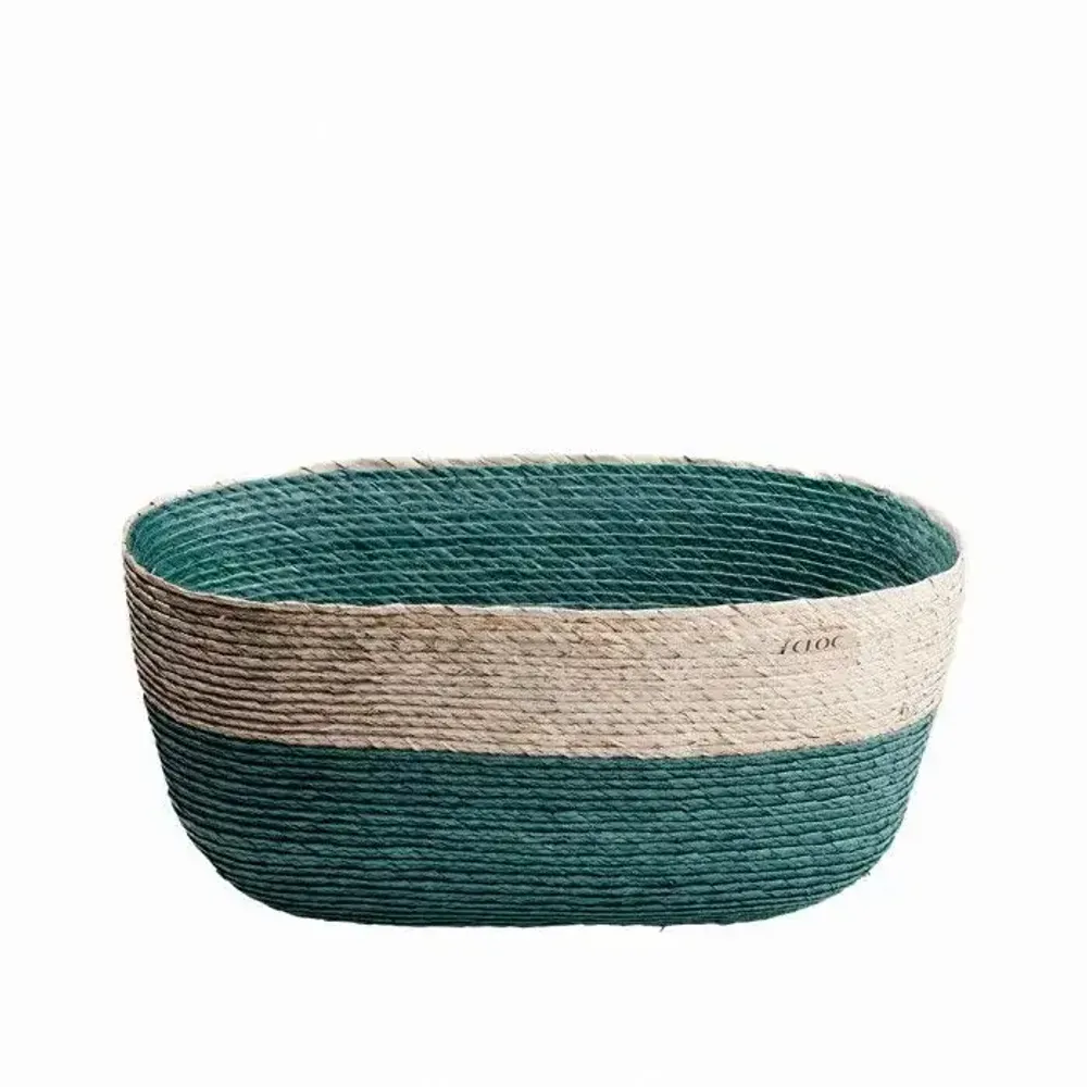 Caskets and boxes - PALMA two-tone palm fiber basket - CFOC