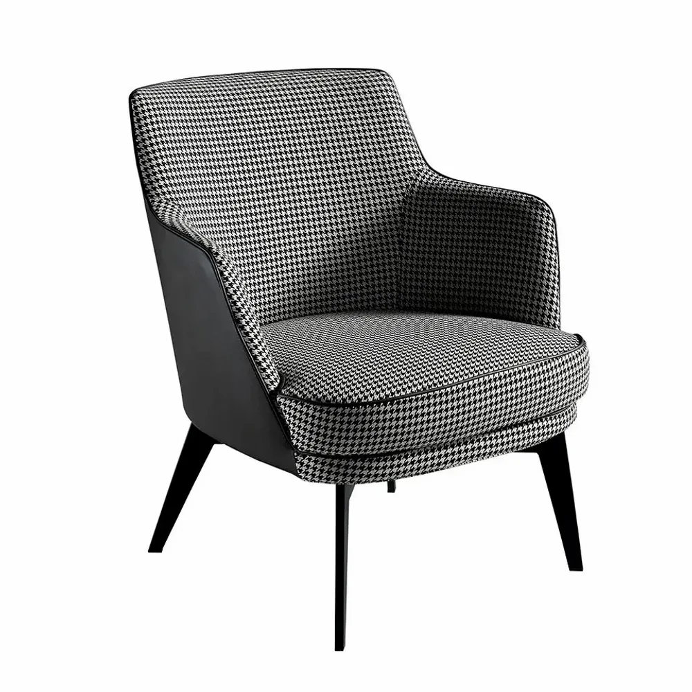 Fauteuils - Fauteuil rembourré en tissu pied-de-poule - ANGEL CERDÁ
