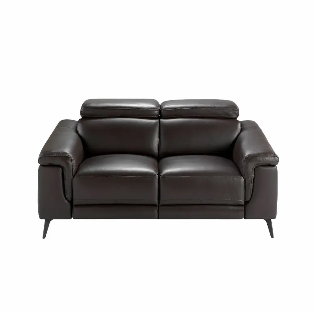 Canapés - Canapé 2 places en cuir marron avec mécanisme relax - ANGEL CERDÁ