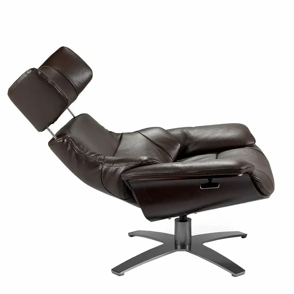 Armchairs - Swivel armchair upholstered cowhide leather - ANGEL CERDÁ