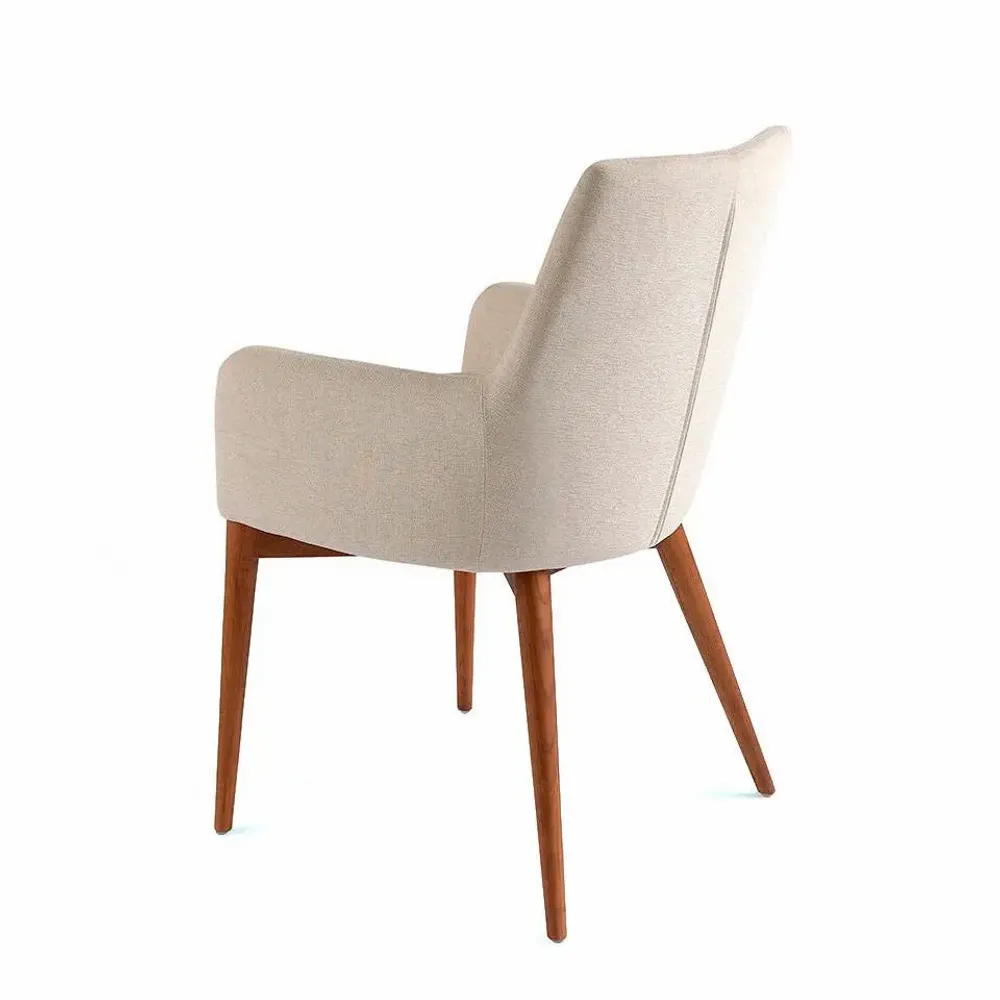Chairs - Upholstered beige fabric Dining table chair - ANGEL CERDÁ