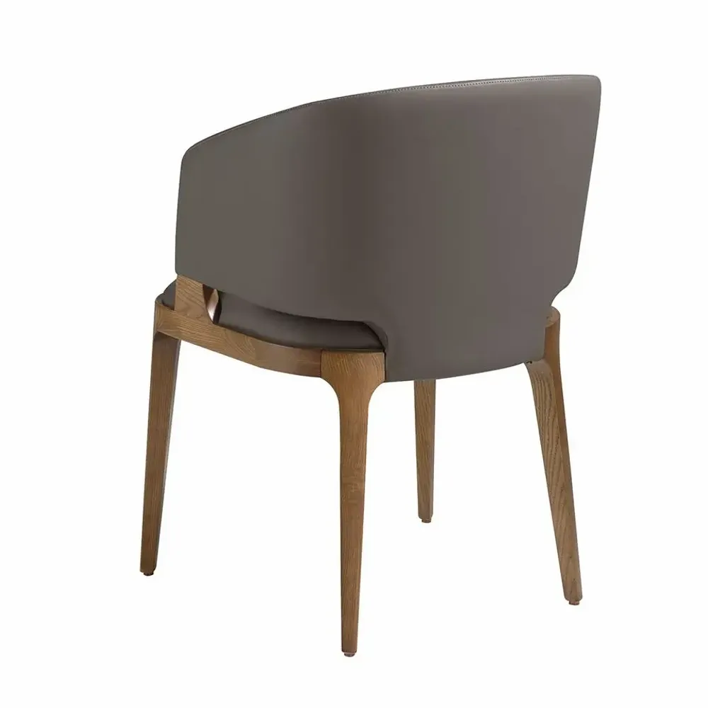 Chaises - Chaise de salle à manger tapissée en similicuir et cadre en frêne couleur noyer - ANGEL CERDÁ