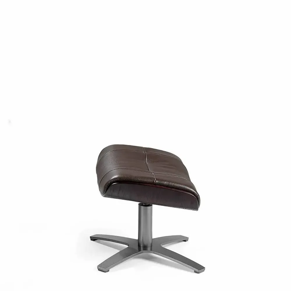 Ottomans - Upholstered swivel ottoman upholstered cowhide leather - ANGEL CERDÁ