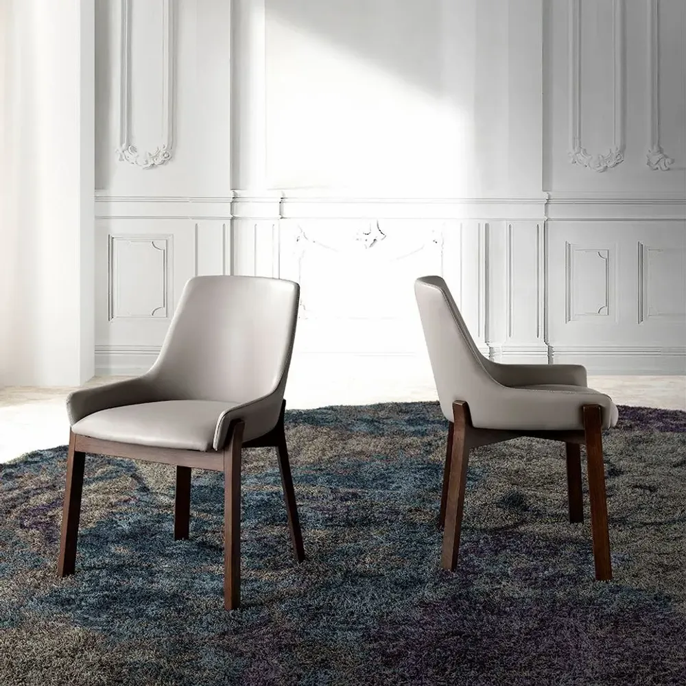 Chairs - Walnut structure Dining table chair - ANGEL CERDÁ