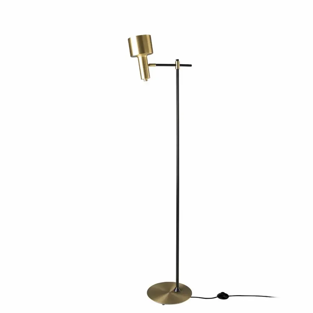 Floor lamps - Floor lamp gold aluminium and black steel - ANGEL CERDÁ