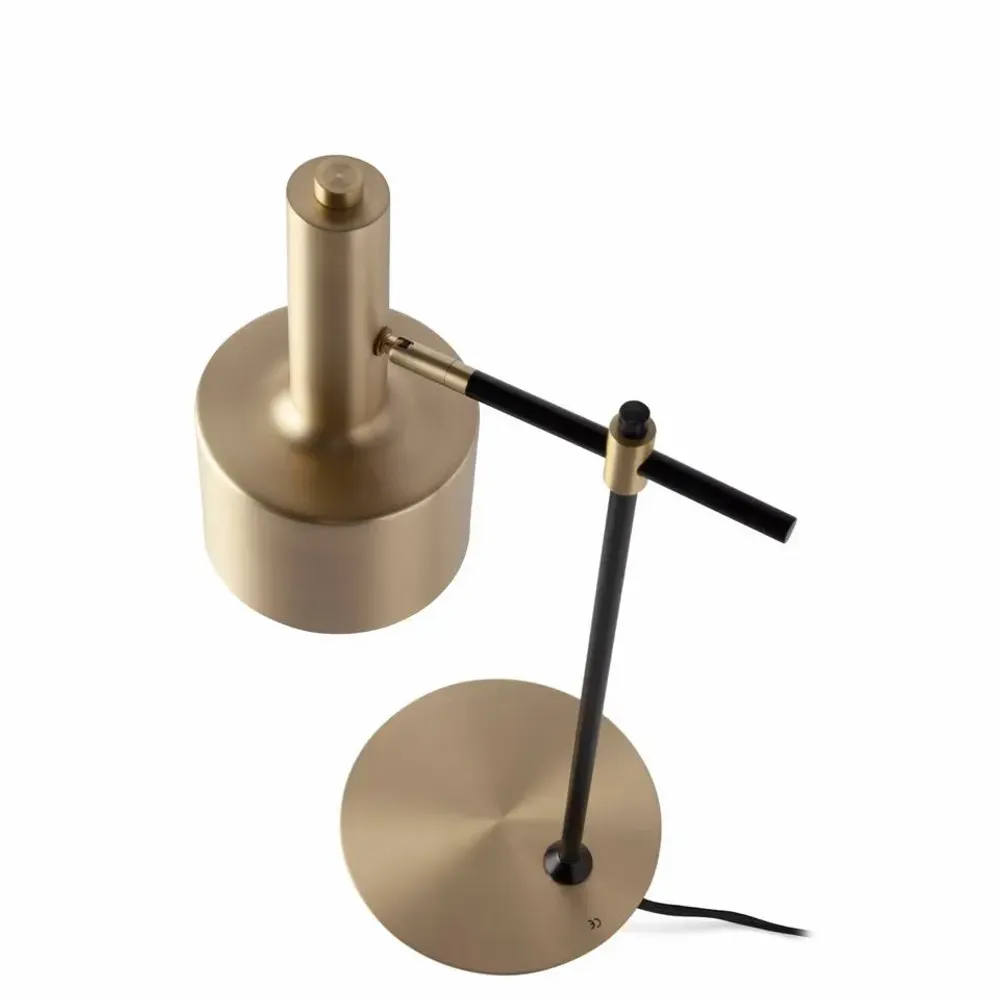 Floor lamps - Floor lamp gold aluminium and black steel - ANGEL CERDÁ