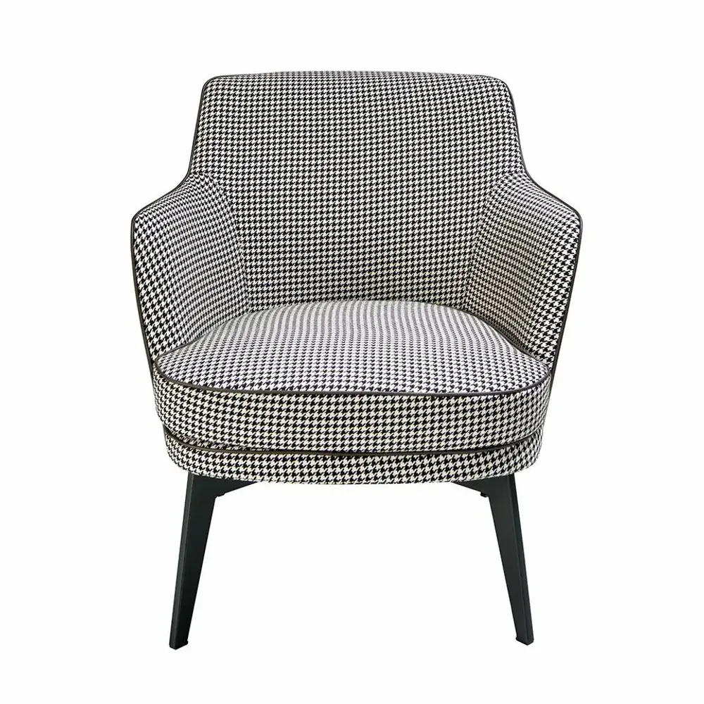 Fauteuils - Fauteuil rembourré en tissu pied-de-poule - ANGEL CERDÁ