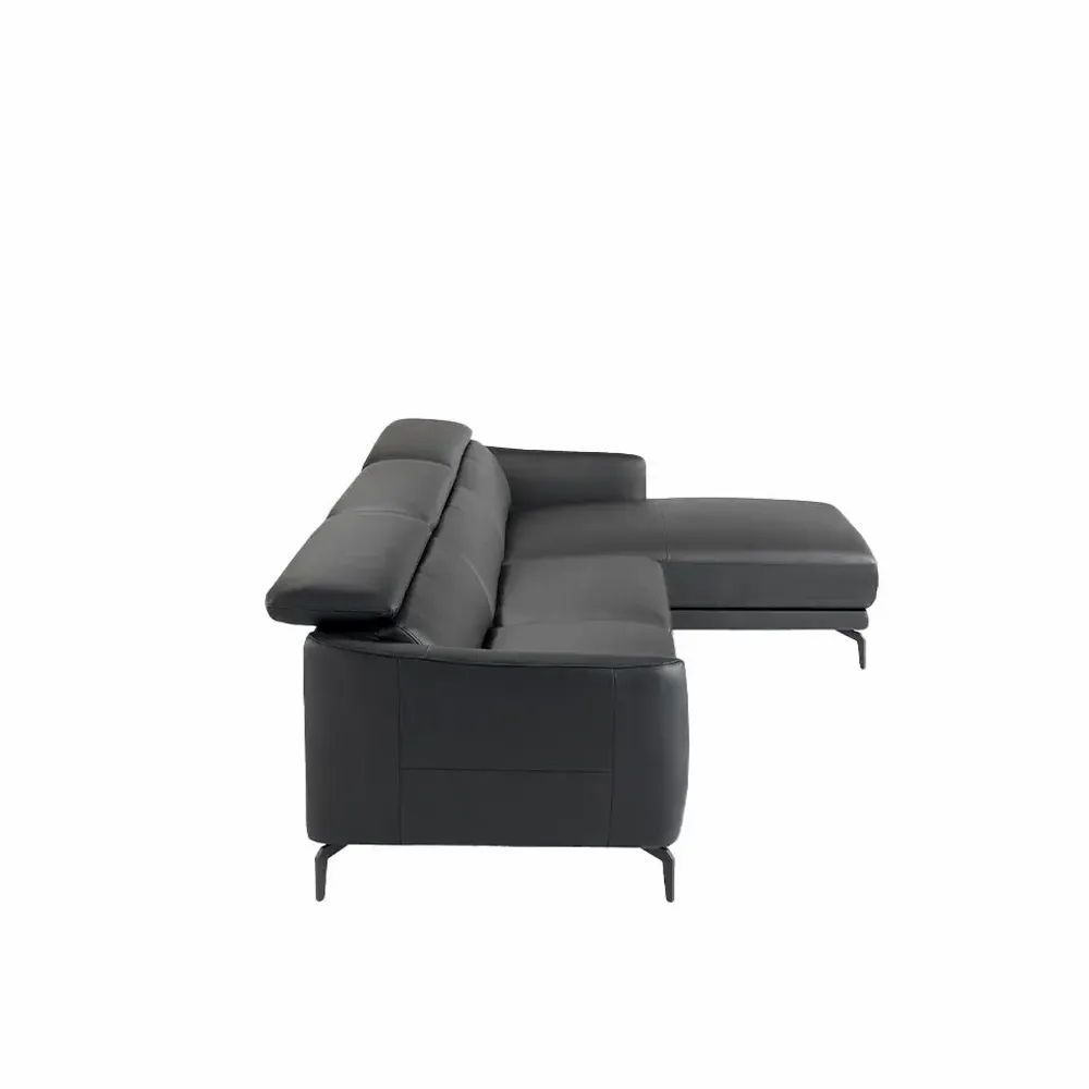 Sofas - Black cowhide chaise longue sofa - ANGEL CERDÁ