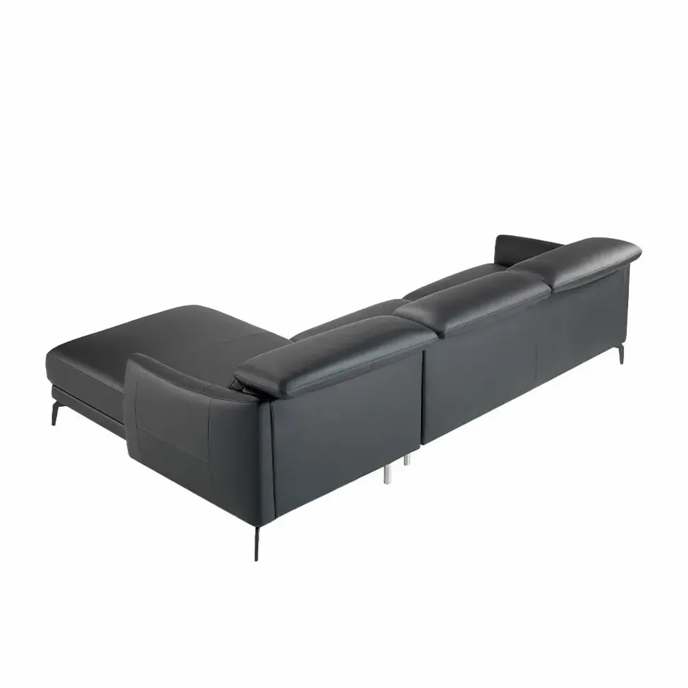 Sofas - Black cowhide chaise longue sofa - ANGEL CERDÁ