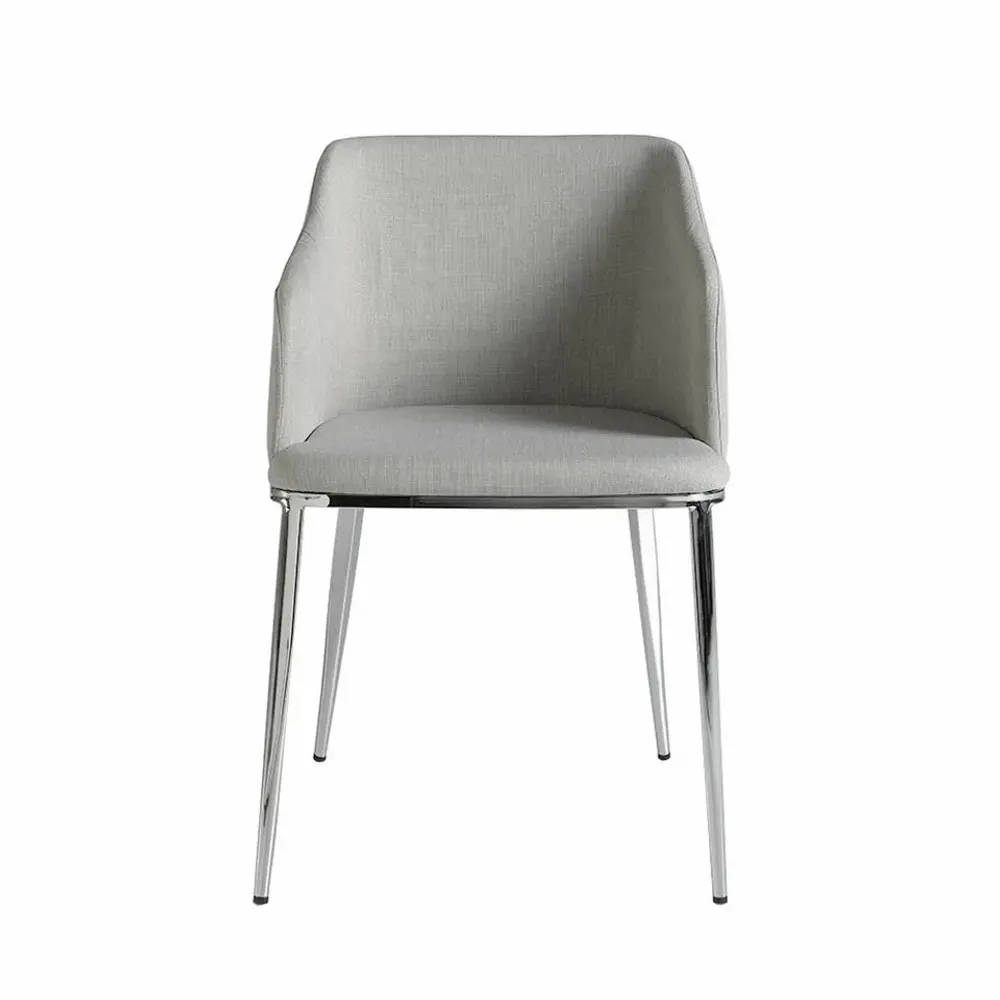 Chairs - Gray fabric upholstered Dining table chair - ANGEL CERDÁ