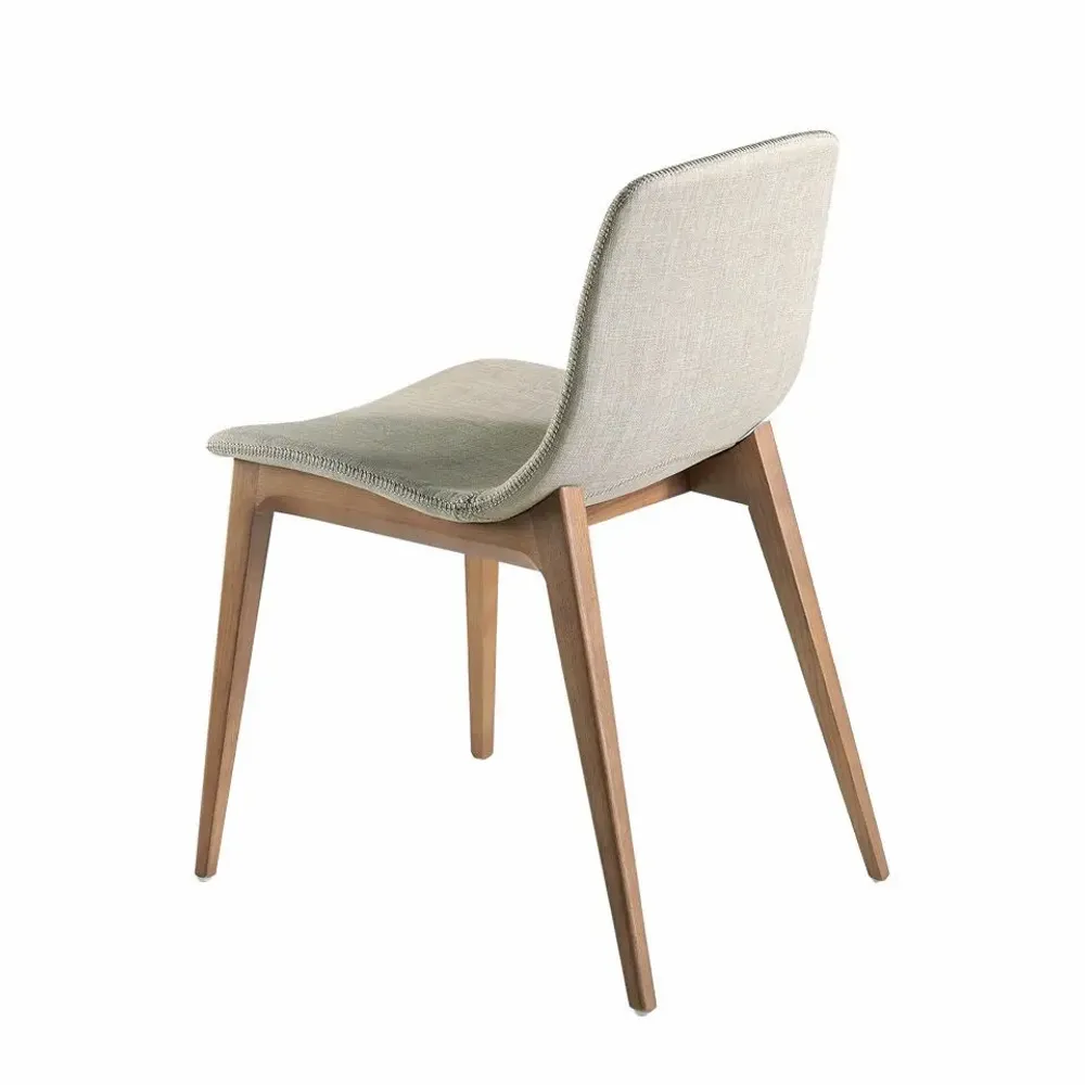 Chairs - Beige fabric upholstered dining chair - ANGEL CERDÁ