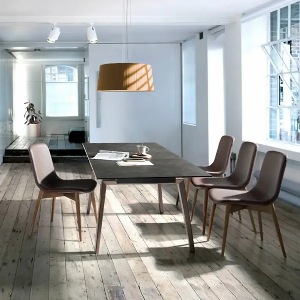 Tables Salle à Manger - Table à manger extensible en marbre noir - ANGEL CERDÁ