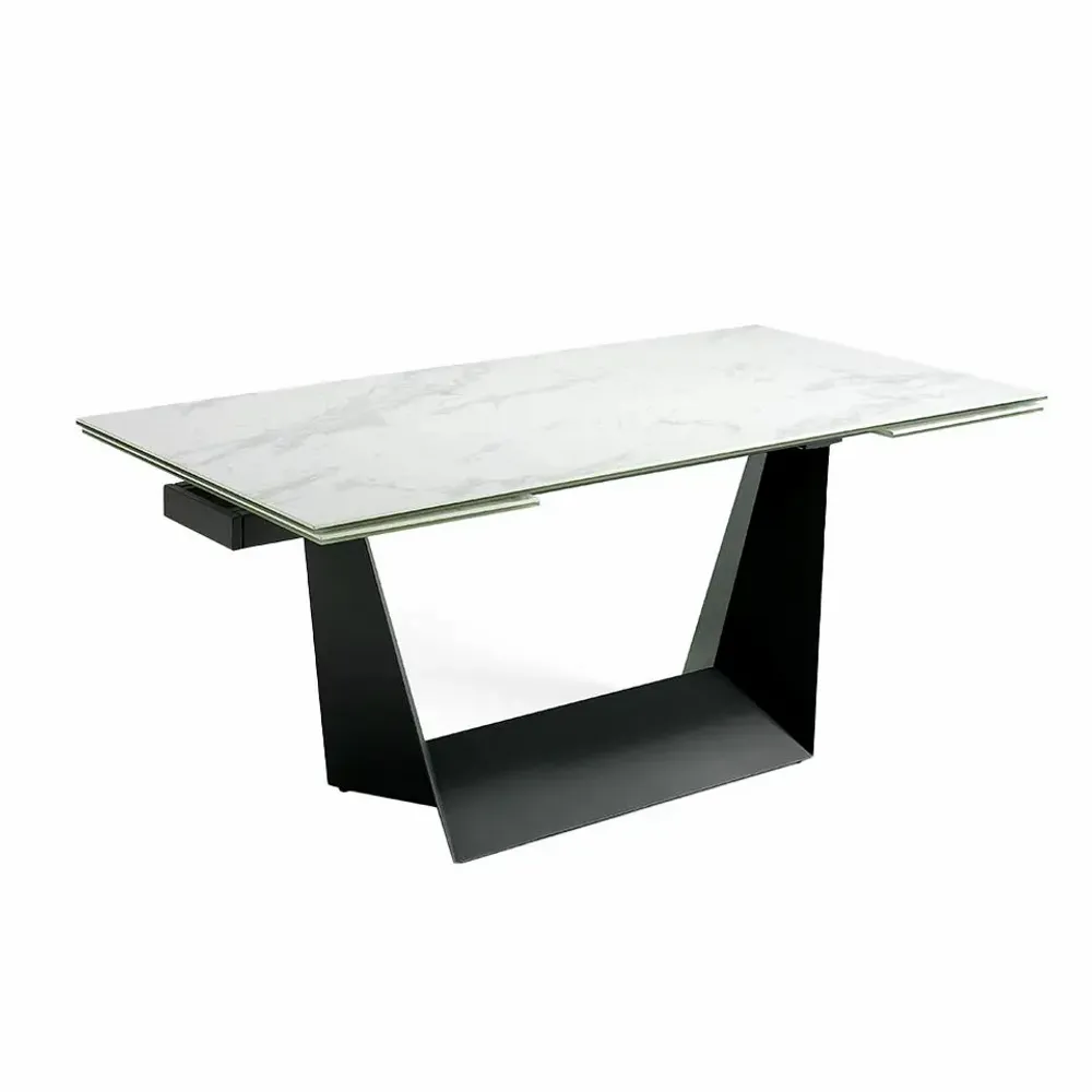 Dining Tables - White marble extendable dining table - ANGEL CERDÁ
