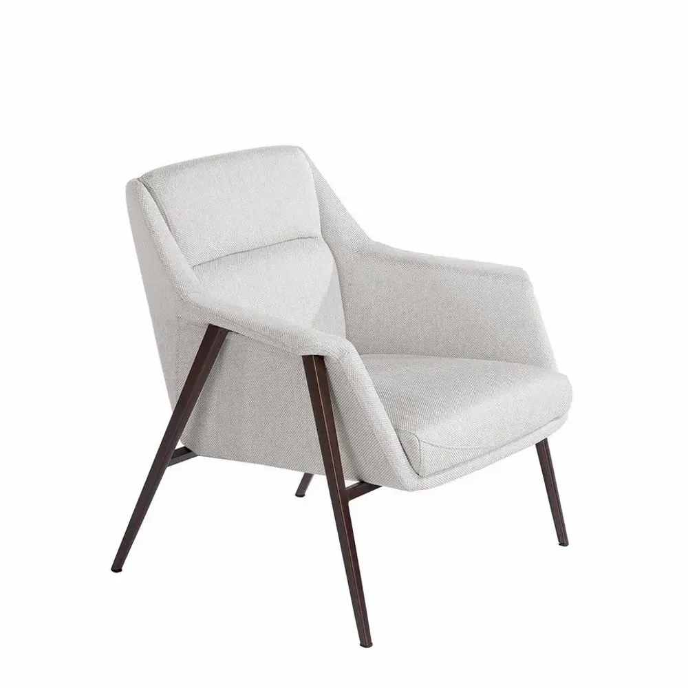 Fauteuils - Fauteuil tapissé en tissu blanc - ANGEL CERDÁ