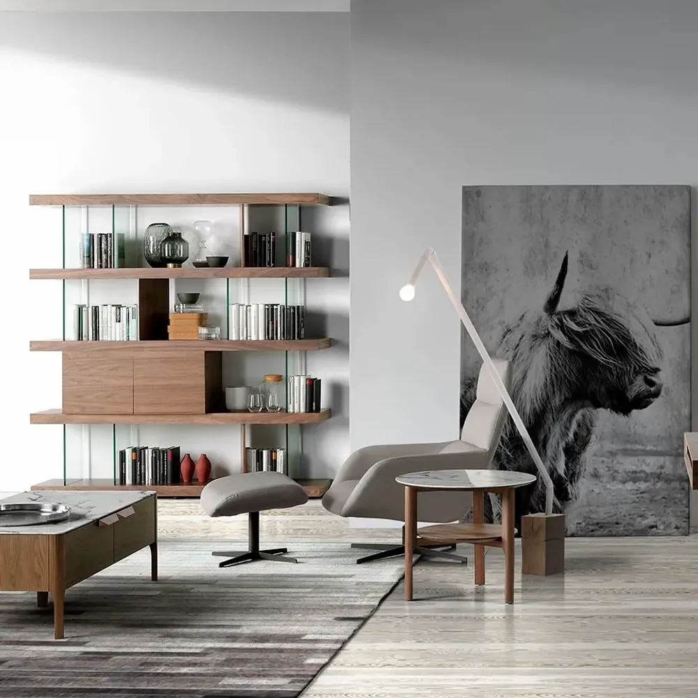 Tables basses - Table d'angle en fibre de verre effet marbre - ANGEL CERDÁ