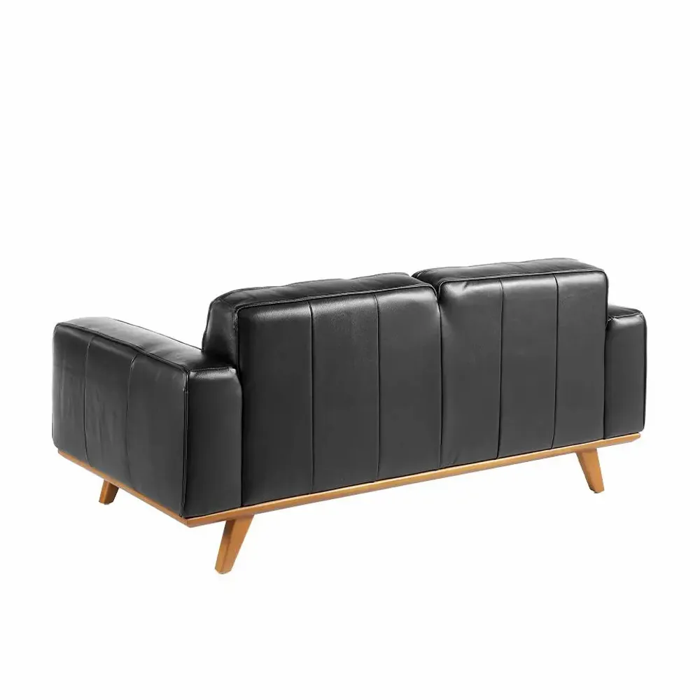Sofas - 2 seater upholstered black cowhide sofa - ANGEL CERDÁ