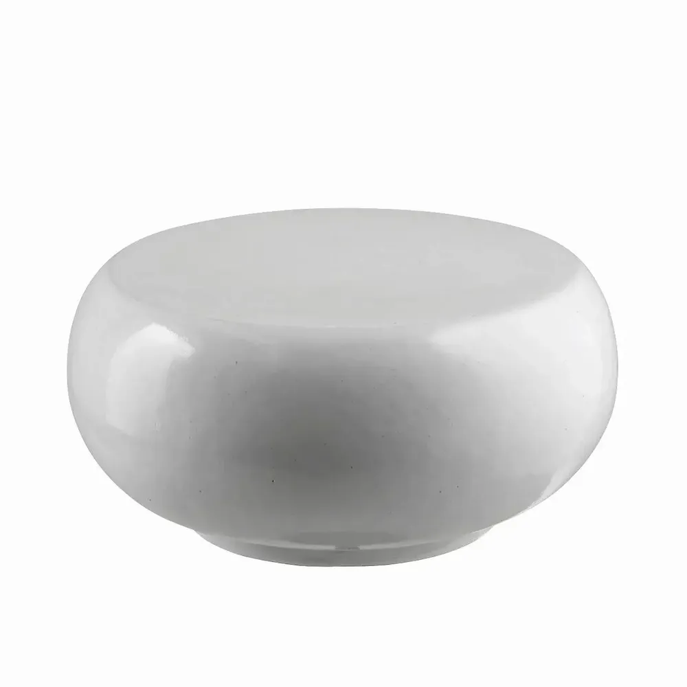 Accessoires de déco extérieure - Pouf rond en céramique GALET - CFOC