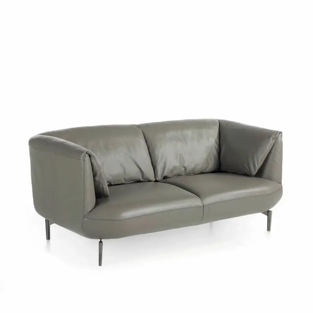 Sofas - Gray cowhide 2-seater sofa - ANGEL CERDÁ