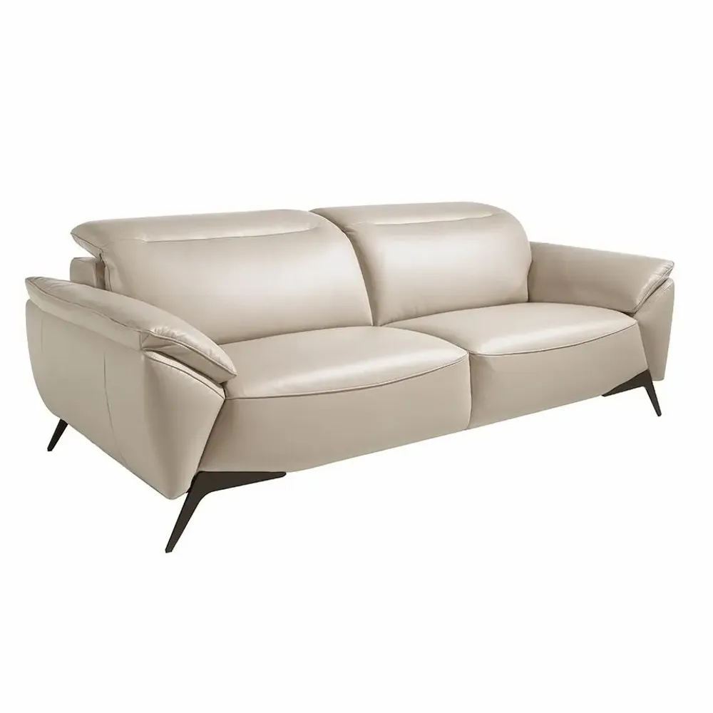 Sofas - 3 seater sofa upholstered in Taupe Grey leather - ANGEL CERDÁ