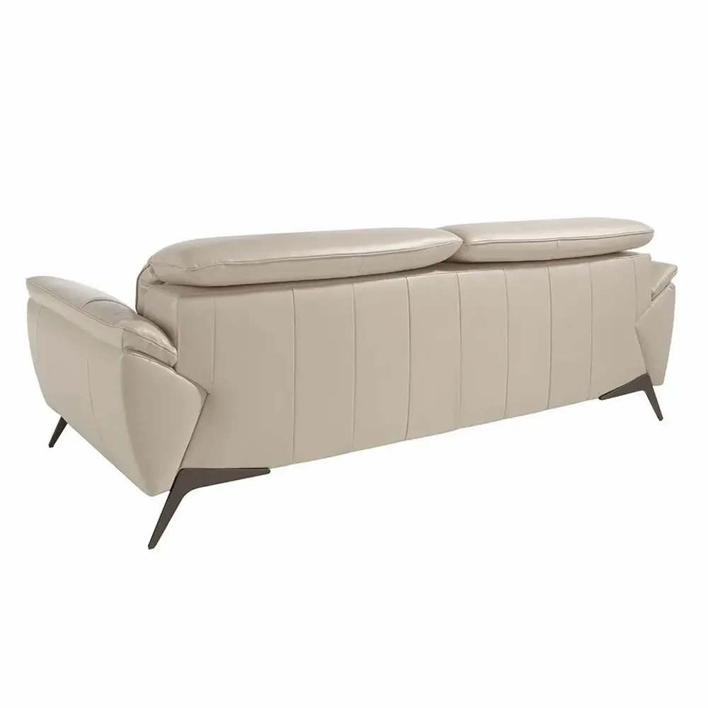 Sofas - 3 seater sofa upholstered in Taupe Grey leather - ANGEL CERDÁ