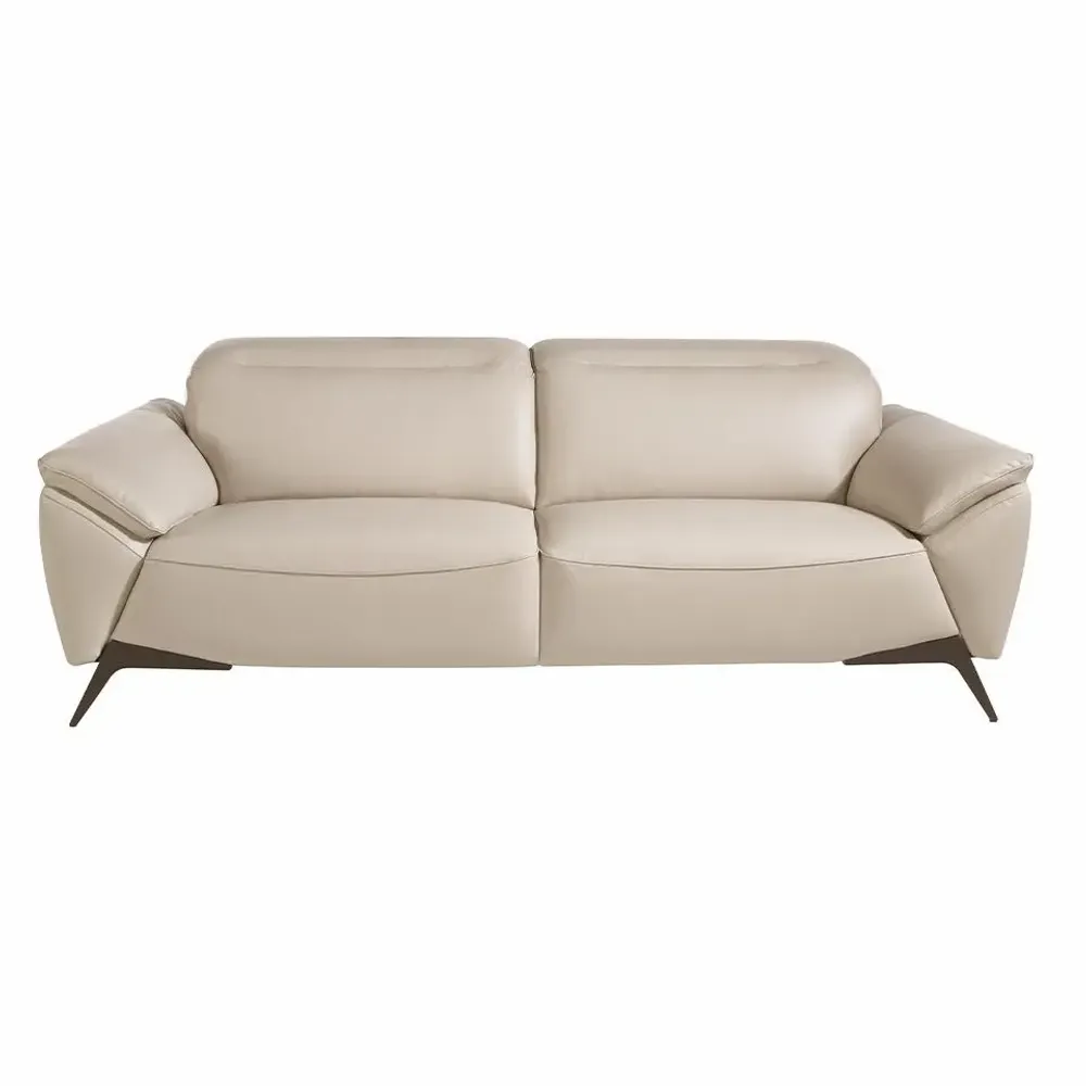 Sofas - 3 seater sofa upholstered in Taupe Grey leather - ANGEL CERDÁ