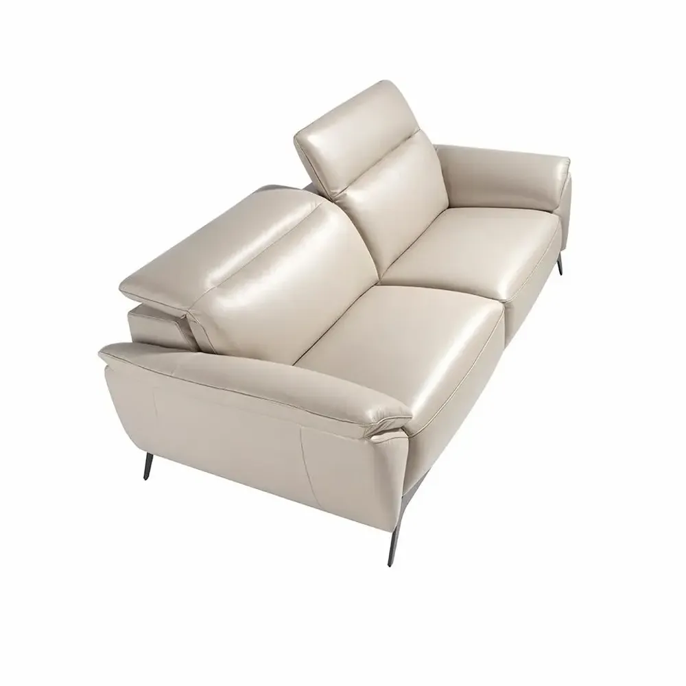 Sofas - 3 seater sofa upholstered in Taupe Grey leather - ANGEL CERDÁ
