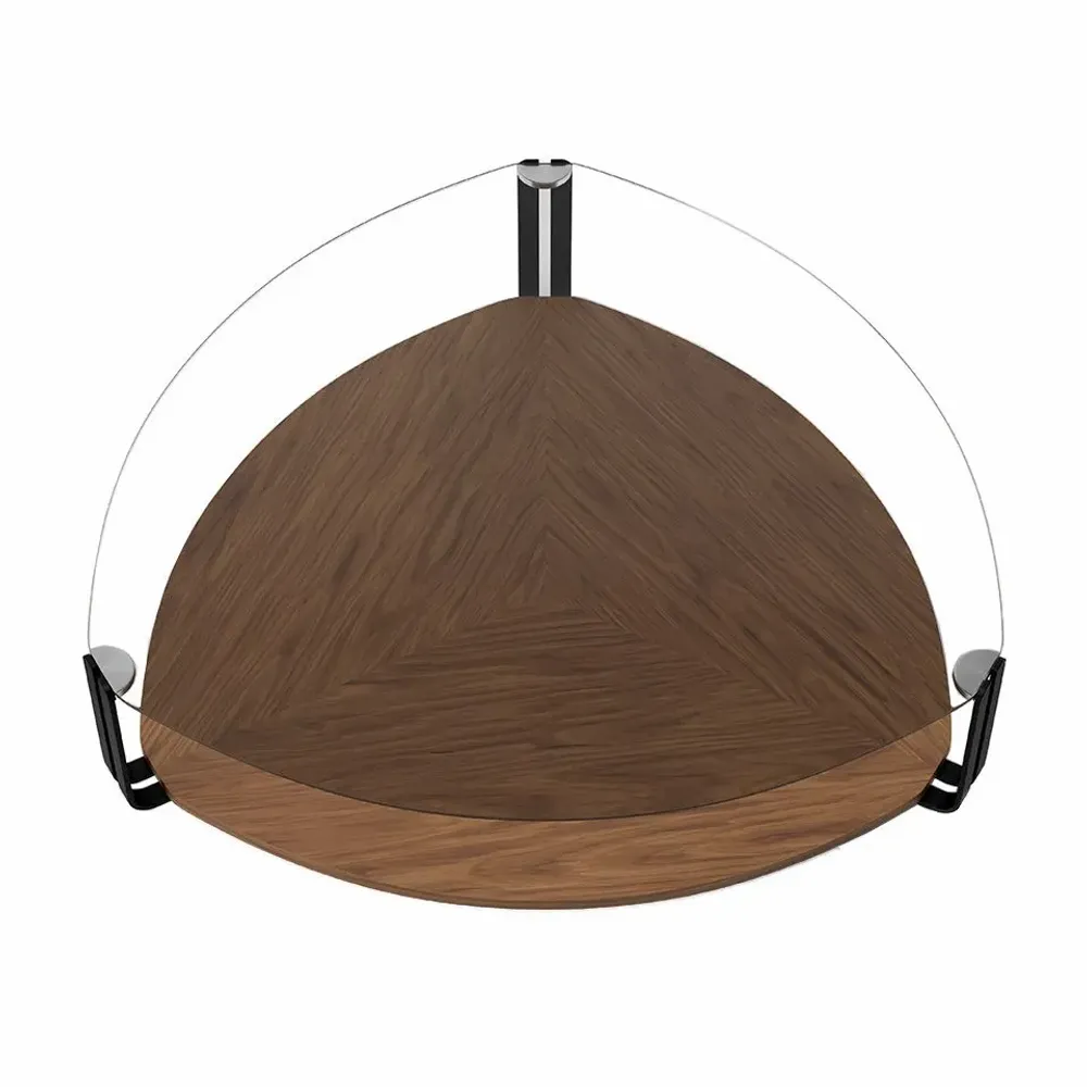 Coffee tables - Walnut and black steel coffee table - ANGEL CERDÁ