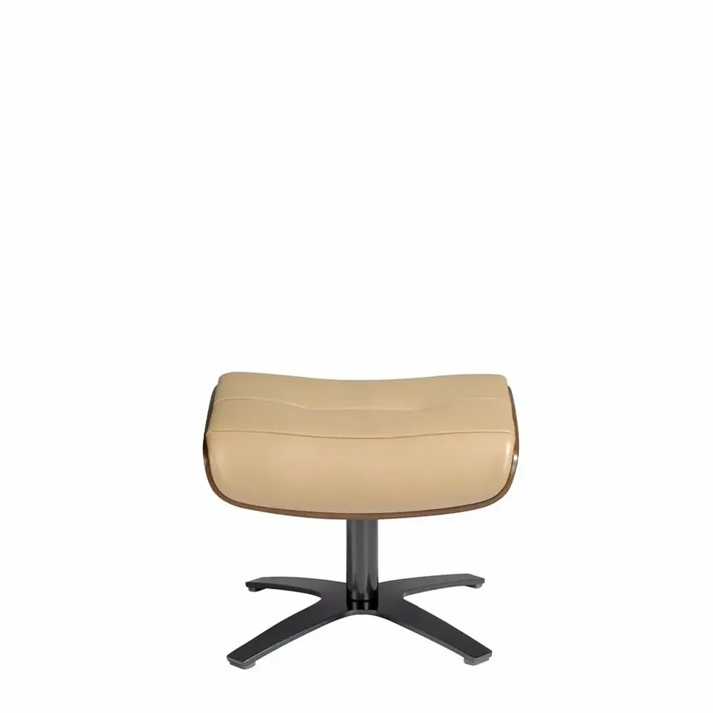 Ottomans - Ottoman upholstered in leather sand - ANGEL CERDÁ