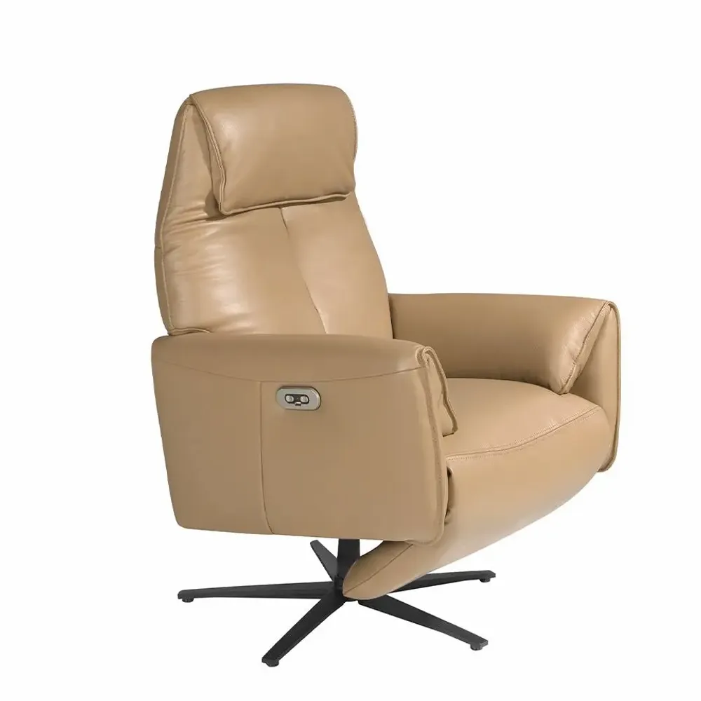 Fauteuils - Fauteuil pivotant en cuir mécanismes relax - ANGEL CERDÁ