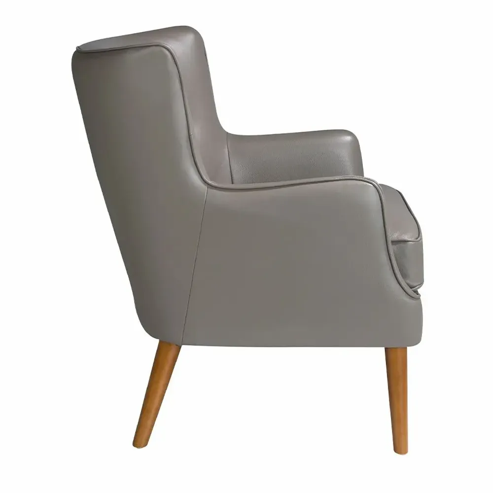 Fauteuils - Fauteuil Chester en cuir gris foncé - ANGEL CERDÁ