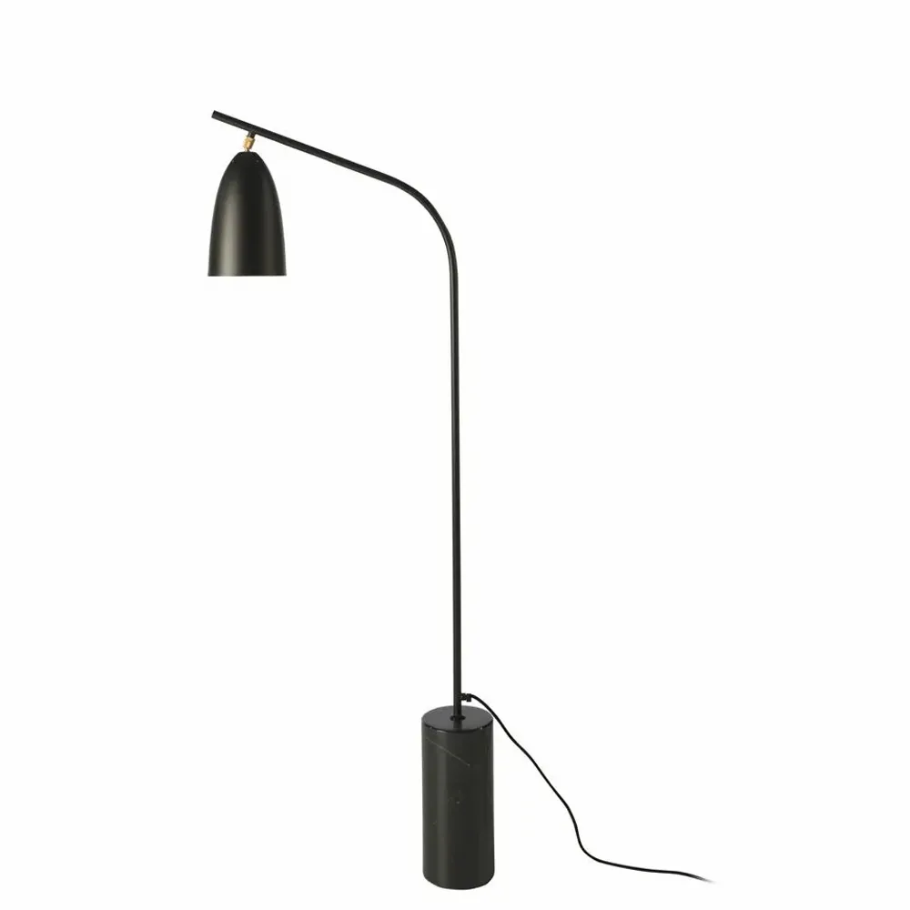 Floor lamps - Floor lamp black marble and black steel - ANGEL CERDÁ