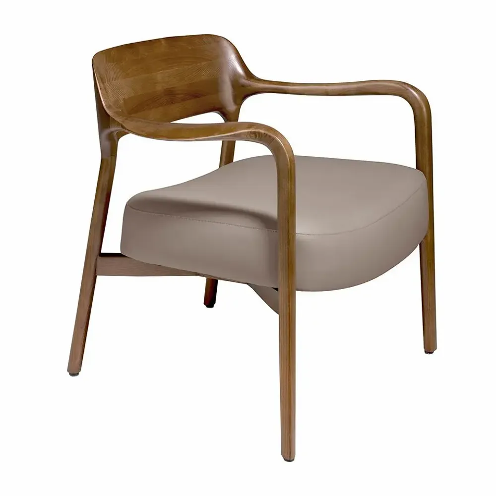 Armchairs - Upholstered armchair mink eco-leather - ANGEL CERDÁ
