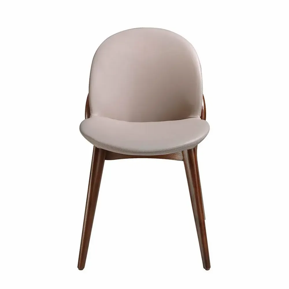 Chairs - Dining chair upholstered in eco-leather and walnut coloured ash frame - ANGEL CERDÁ
