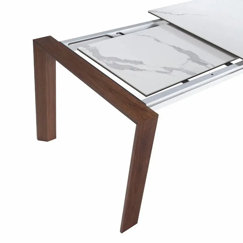Tables Salle à Manger - Table de salle à manger extensible en marbre blanc - ANGEL CERDÁ