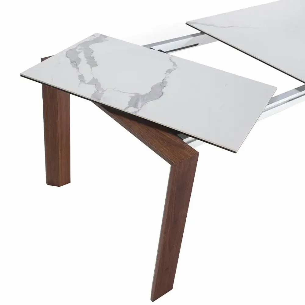 Tables Salle à Manger - Table de salle à manger extensible en marbre blanc - ANGEL CERDÁ