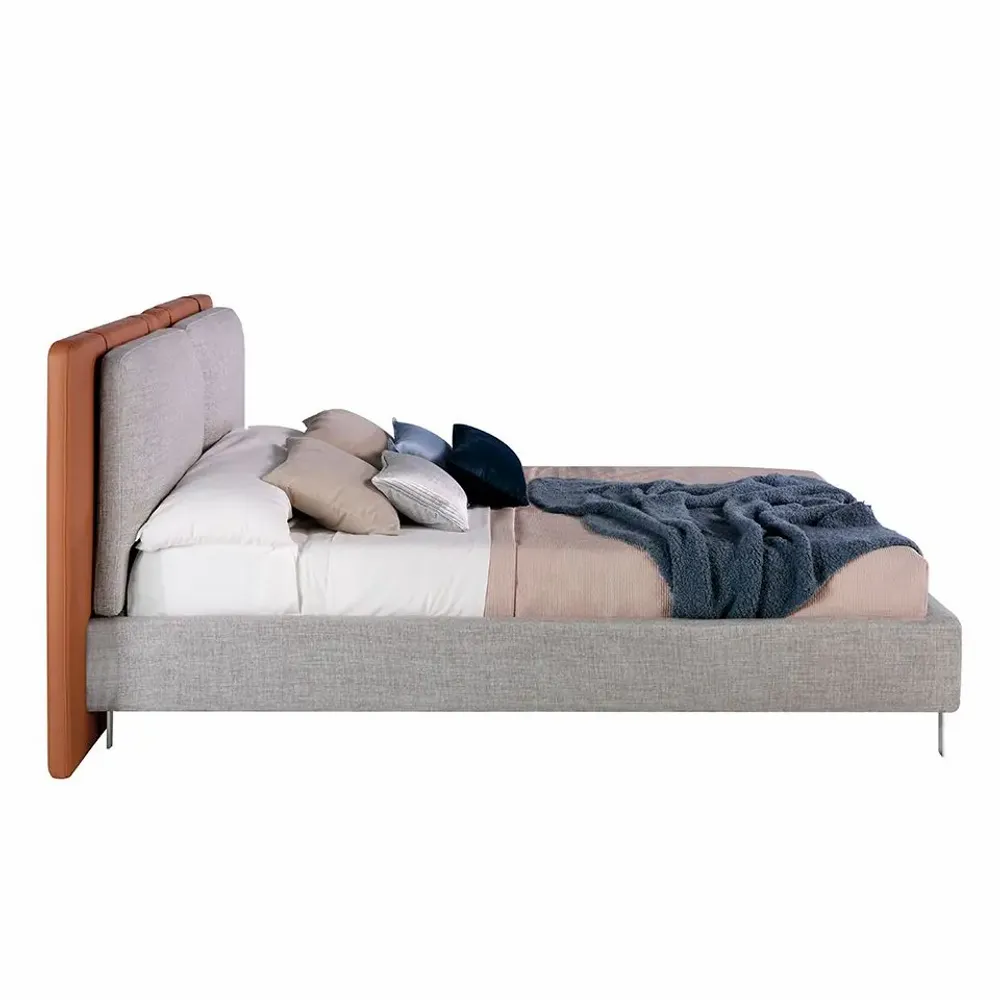 Beds - Upholstered bed in fabric and eco-leather - ANGEL CERDÁ