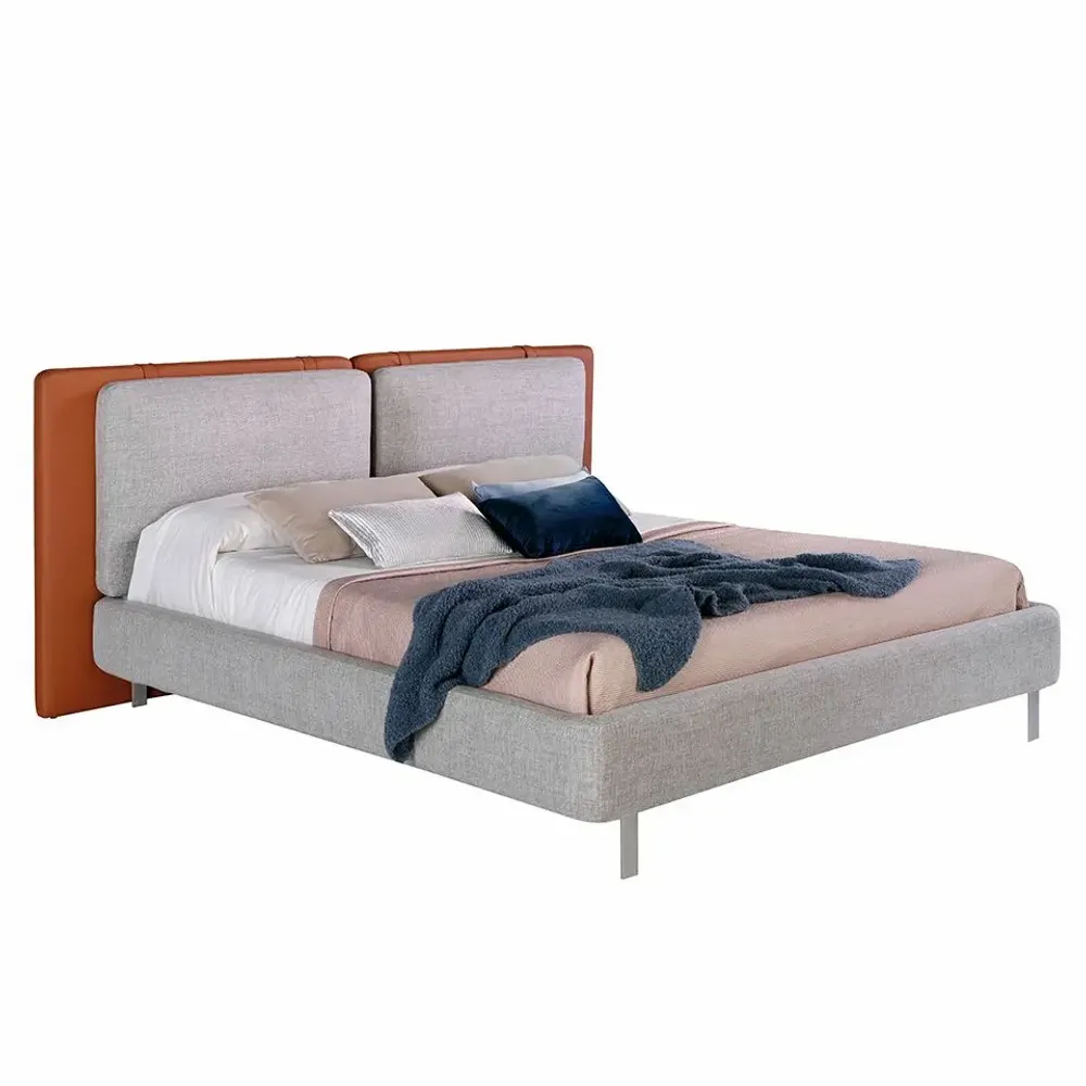 Beds - Upholstered bed in fabric and eco-leather - ANGEL CERDÁ