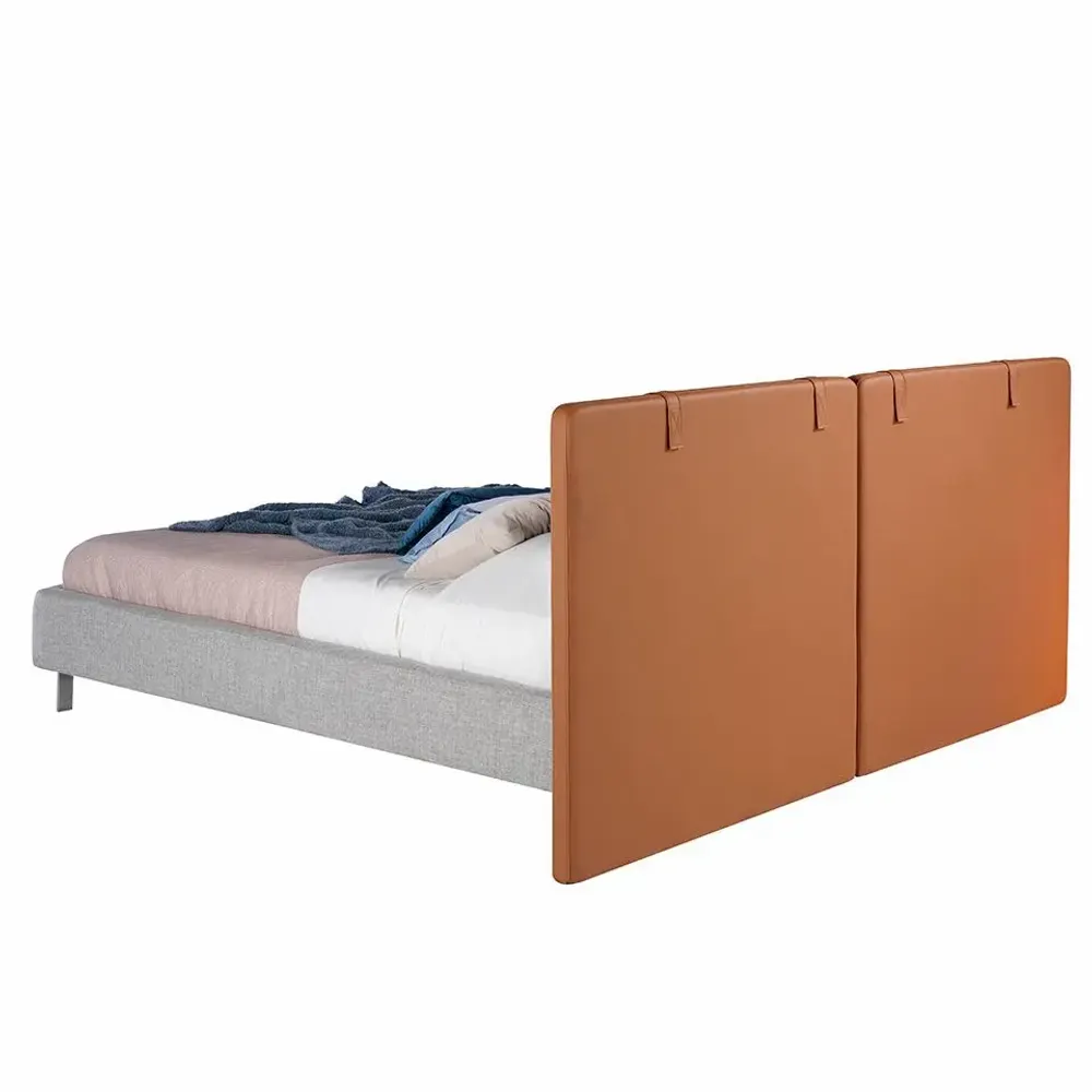 Beds - Upholstered bed in fabric and eco-leather - ANGEL CERDÁ