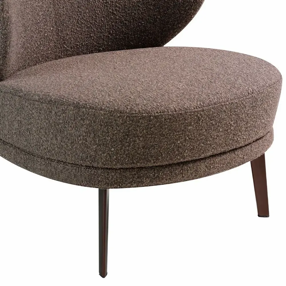 Fauteuils - Fauteuil tapissé en tissu brun - ANGEL CERDÁ