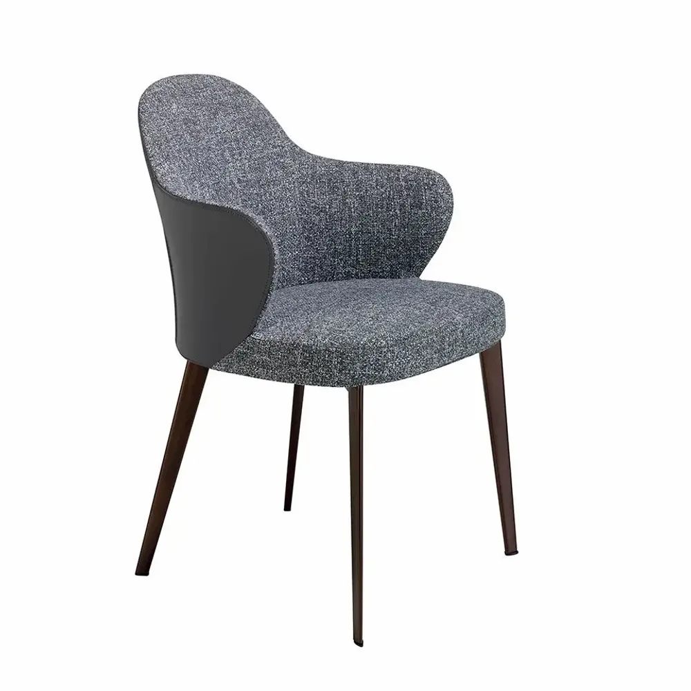 Chairs - Dining chair upholstered in eco-leather and fabric - ANGEL CERDÁ