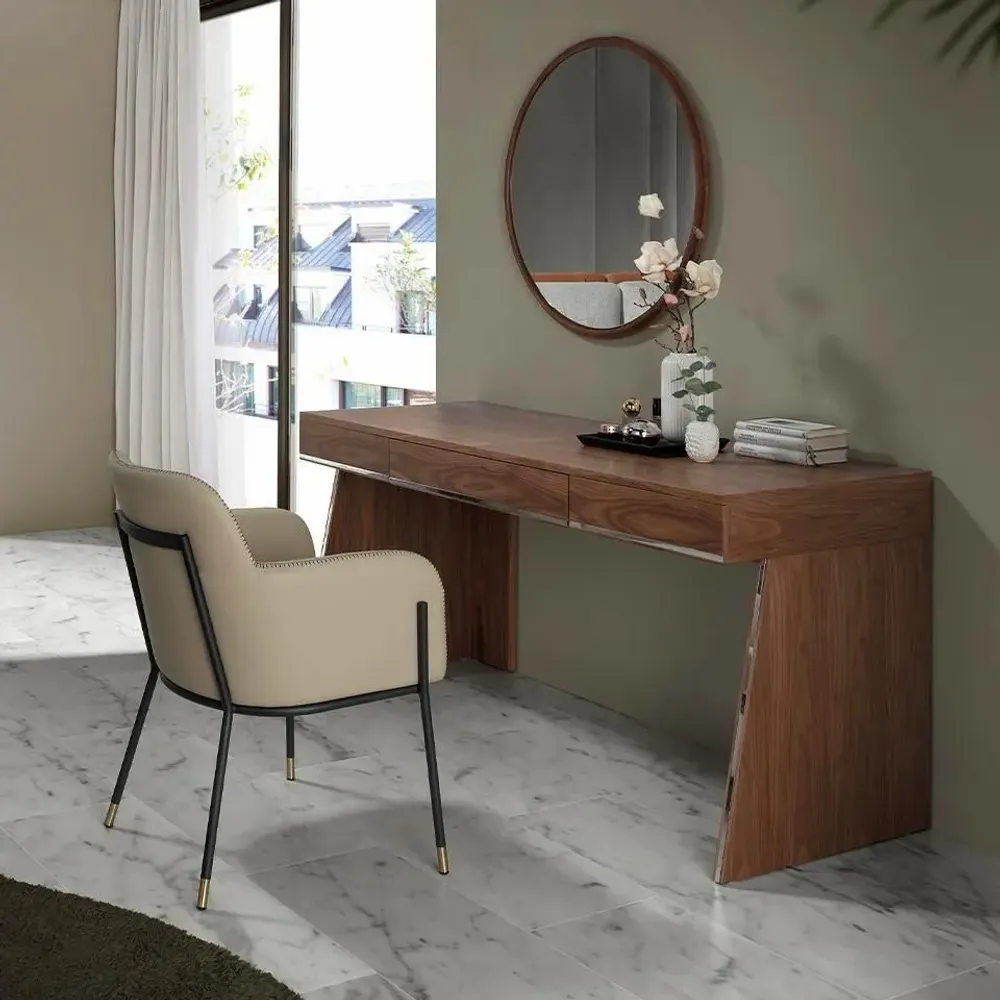 Office furniture and storage - Office desk in walnut wood - ANGEL CERDÁ