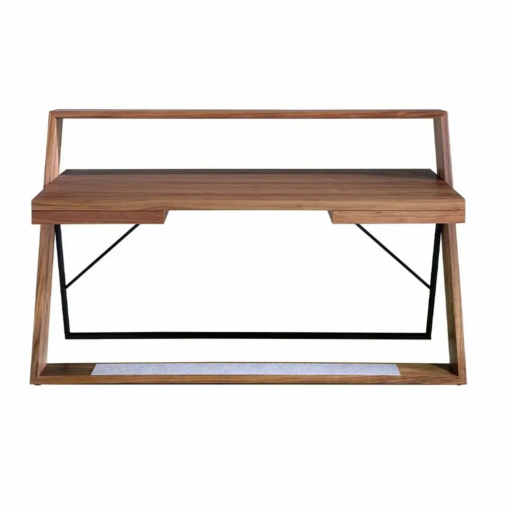 Mobilier et rangements pour bureau - Bureau en bois de noyer et acier noir - ANGEL CERDÁ