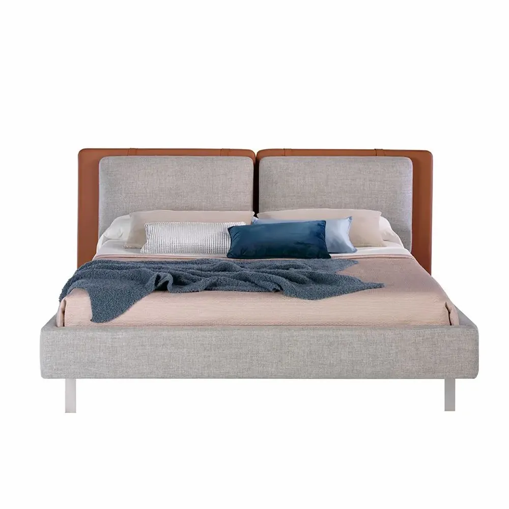 Beds - Upholstered bed in fabric and eco-leather - ANGEL CERDÁ