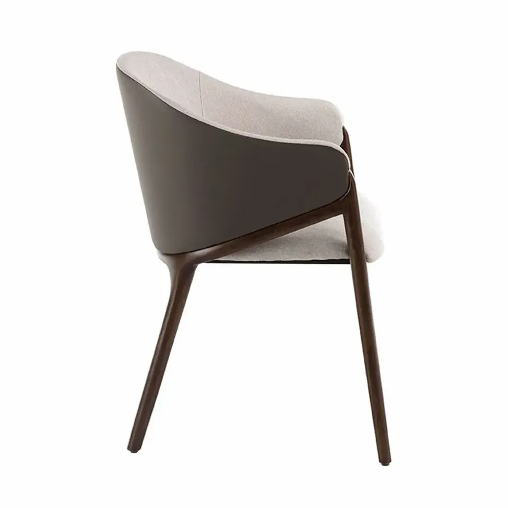 Chairs - Dining table chair upholstered in fabric and leatherette - ANGEL CERDÁ