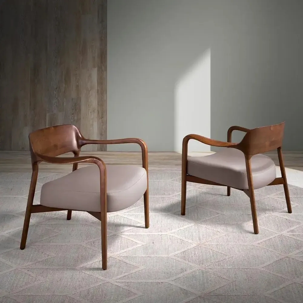 Armchairs - Upholstered armchair mink eco-leather - ANGEL CERDÁ