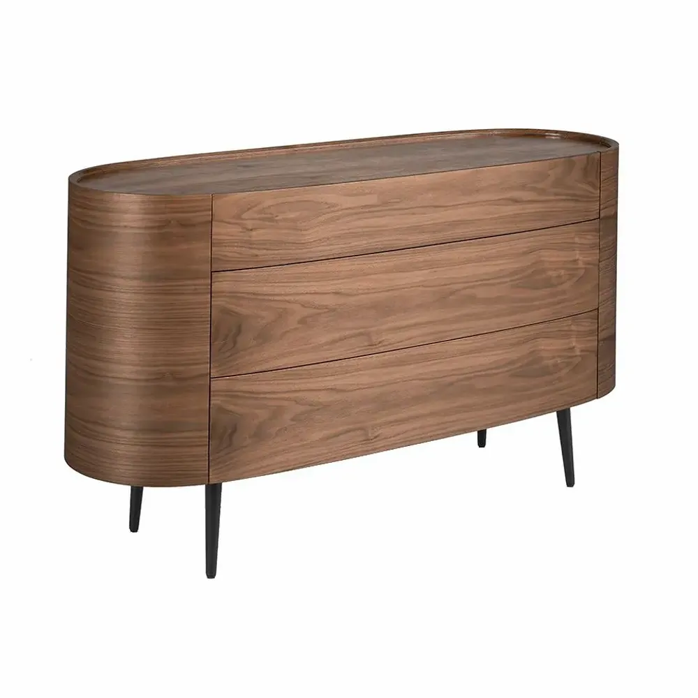 Commodes - Commode ovale en noyer - ANGEL CERDÁ