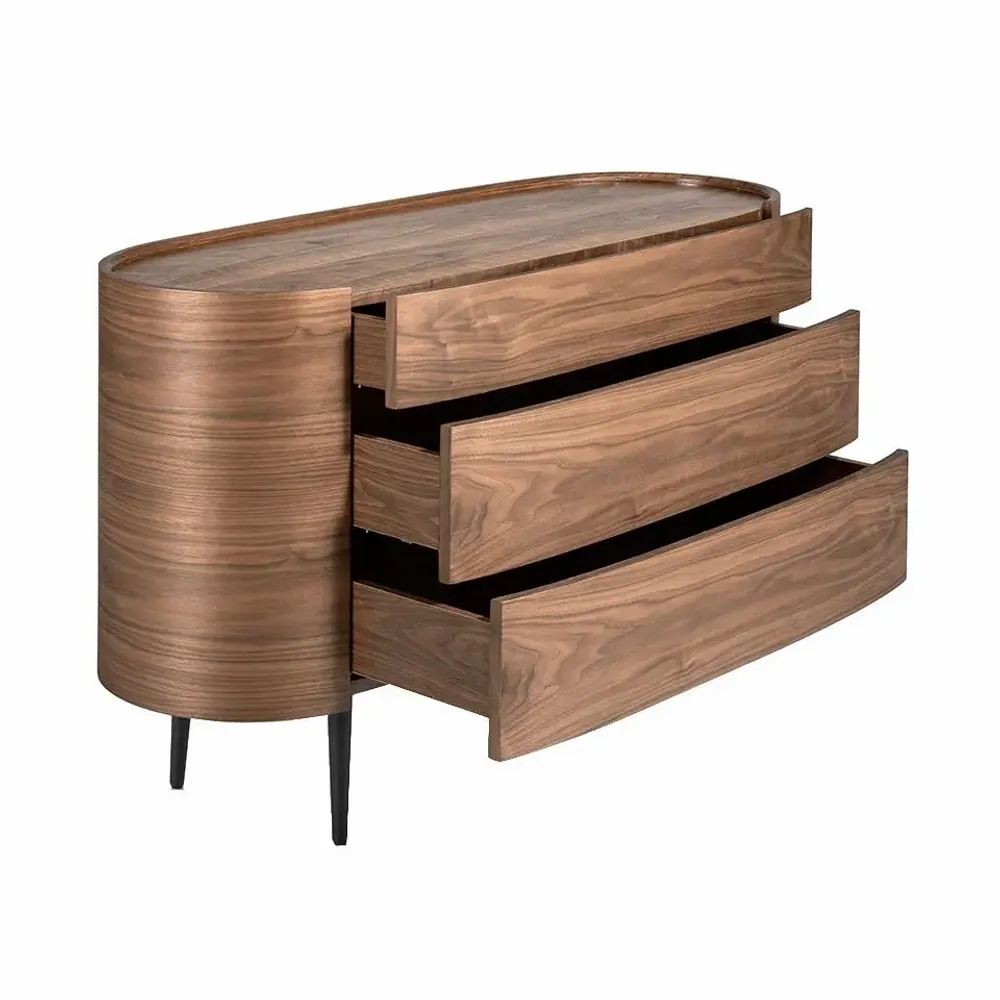 Commodes - Commode ovale en noyer - ANGEL CERDÁ