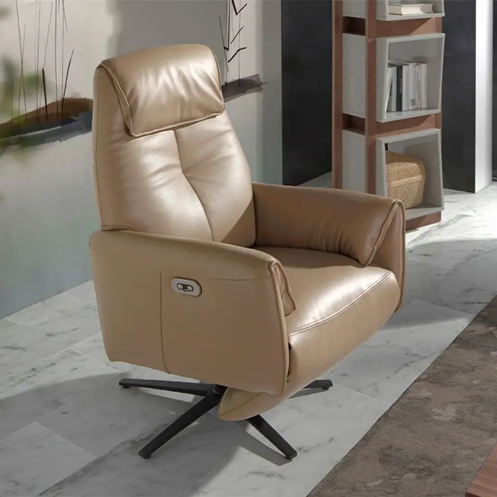 Fauteuils - Fauteuil pivotant en cuir mécanismes relax - ANGEL CERDÁ