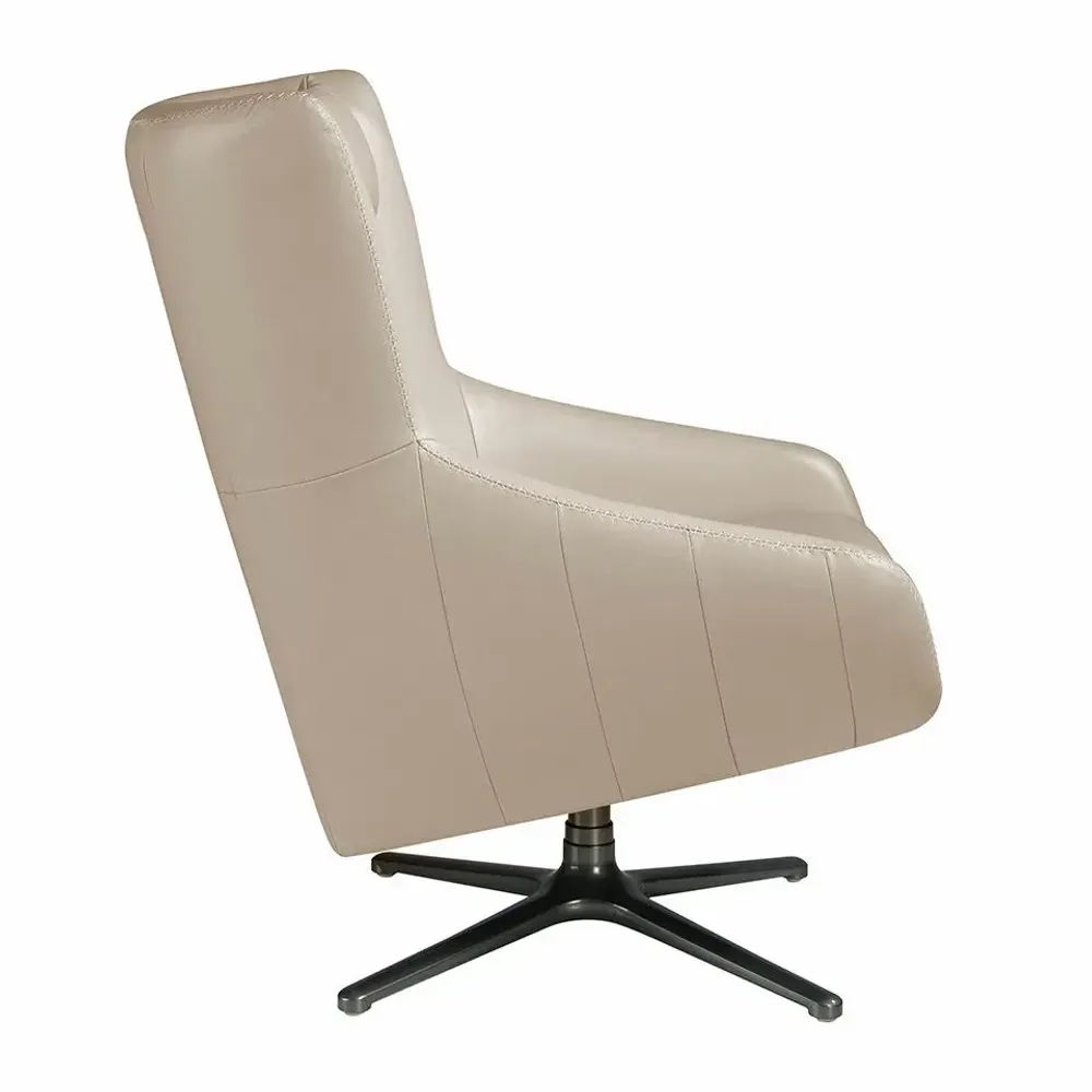 Fauteuils - Fauteuil pivotant en cuir avec coussin amovible - ANGEL CERDÁ