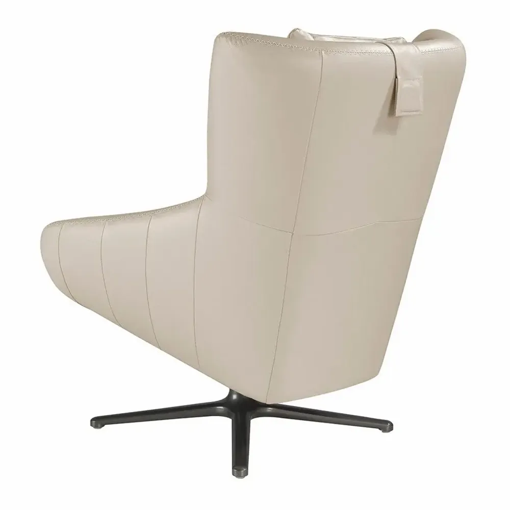 Fauteuils - Fauteuil pivotant en cuir avec coussin amovible - ANGEL CERDÁ